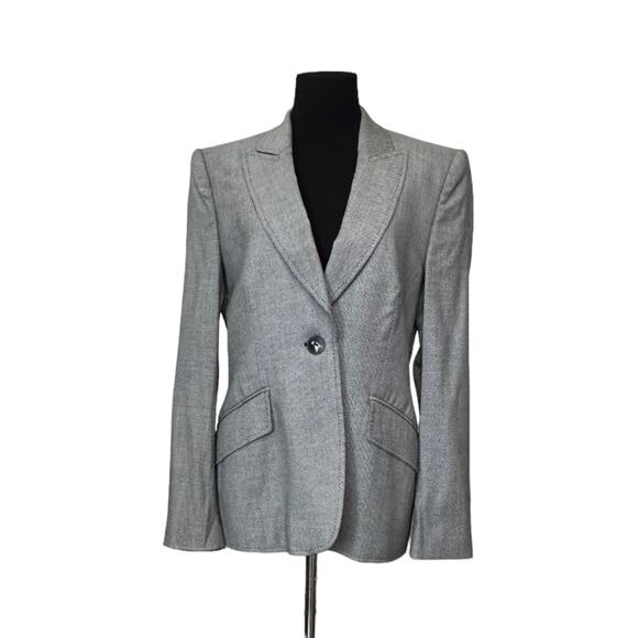 Escada gray sinlge button blazer size 38 - S - Picture 10 of 15